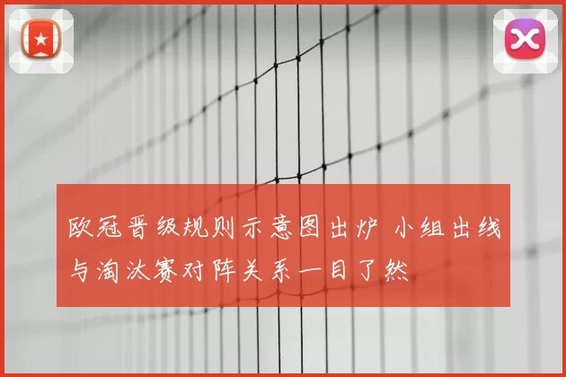 欧冠晋级规则示意图出炉 小组出线与淘汰赛对阵关系一目了然